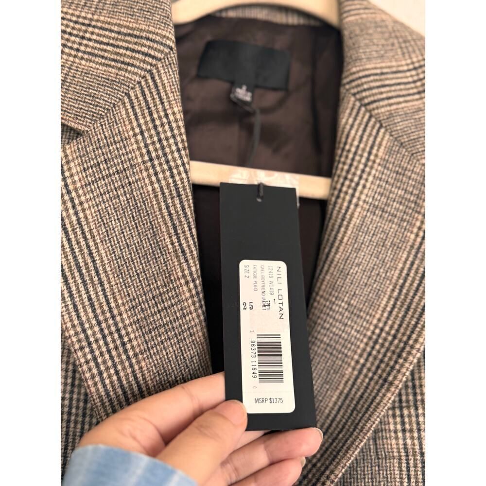 Nili lotan gael boyfriend wool cashmere jacket fatigue US2 - Picture 9 of 10